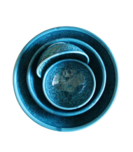 Moroccan Ceramic Bowls, Jade Green Traditional Design, Set of 4 - Image 4