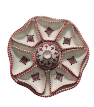 Moroccan Ceramic Serving Set, Hand-Painted Berber Geometric Design, 10-Piece