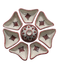 Moroccan Ceramic Serving Set, Hand-Painted Berber Geometric Design, 10-Piece - Image 3