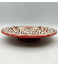 Moroccan Ceramic Plate, Hand-Painted Geometric Design, 22.5 cm - Image 3