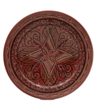 Moroccan Ceramic Plate, Intricate Hand-Painted Design, 22.5 cm