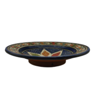 Moroccan Ceramic Plate, Hand-Painted Geometric Star Pattern, 22.5 cm - Image 3