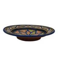 Moroccan Ceramic Plate, Hand-Painted Floral Design, 22.5 cm - Image 2