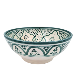 Handcrafted Moroccan Ceramic Bowl with Traditional Geometric Design
