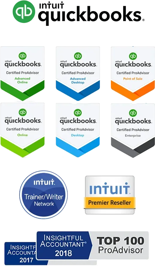 QuickBooks Certified ProAdvisor Badges
