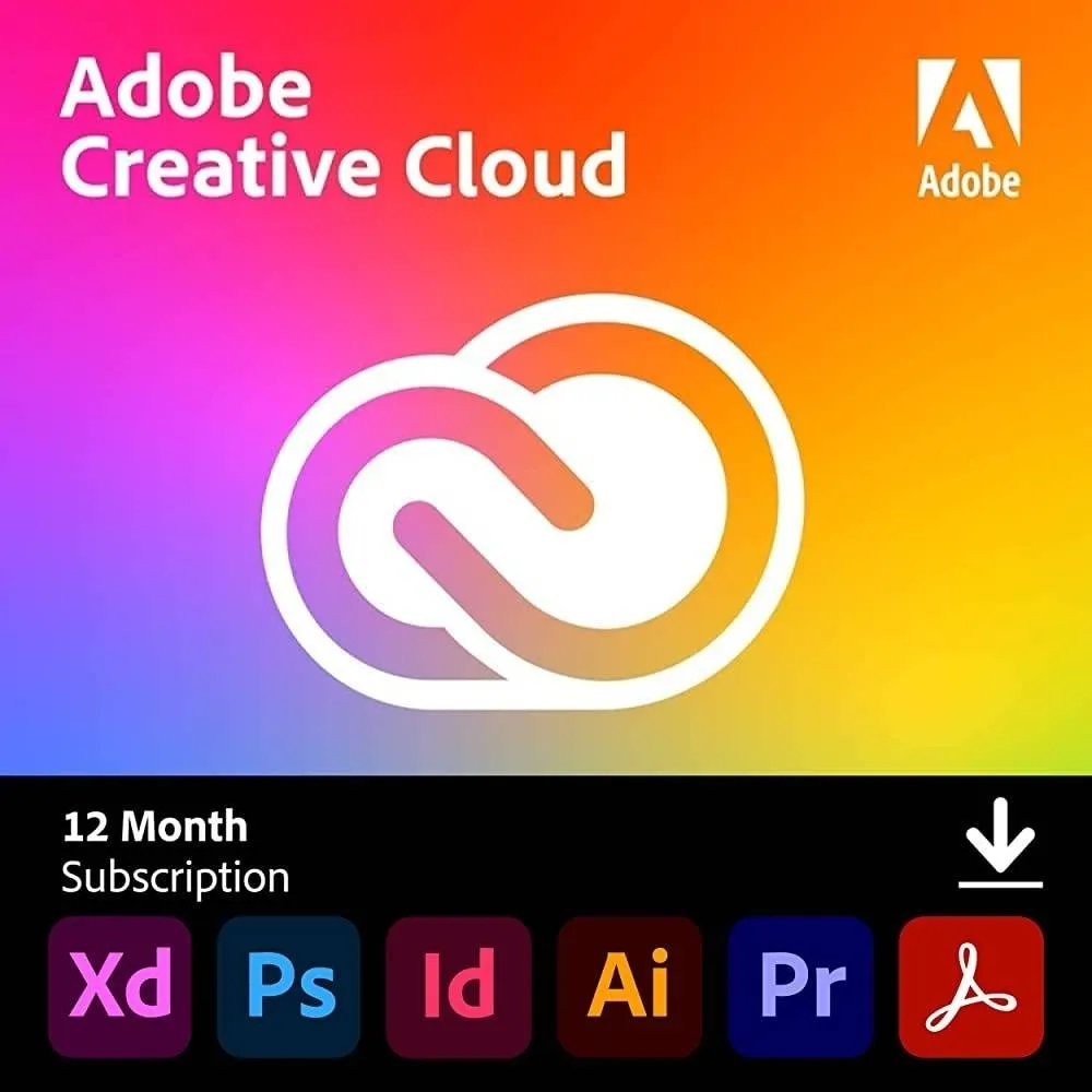 Adobe Creative Cloud All Apps subscription card