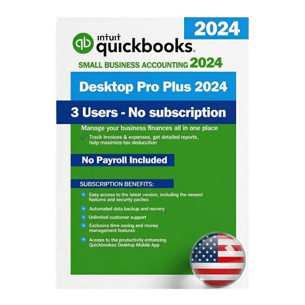 QuickBooks Desktop Pro Plus 2024 – 3-User Windows 3 Users