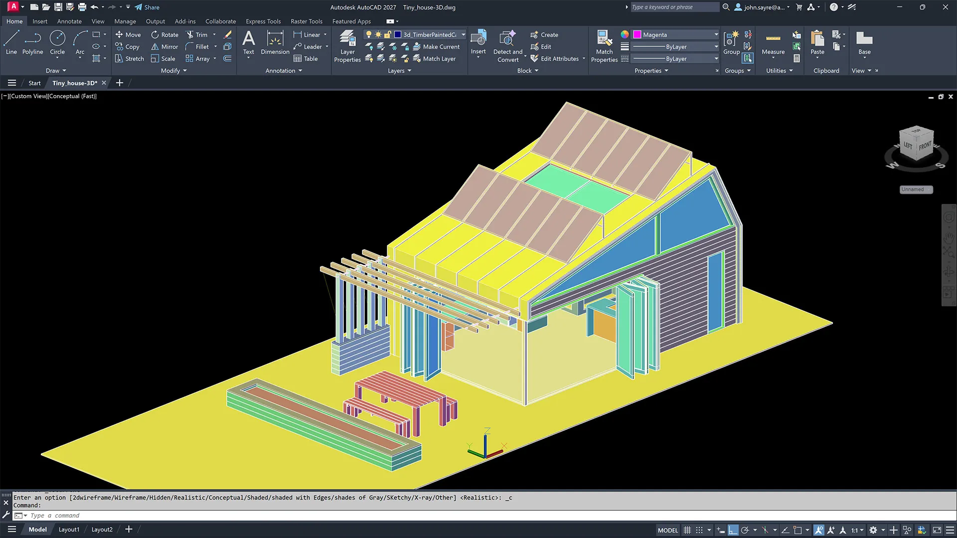 AutoCAD blueprint example
