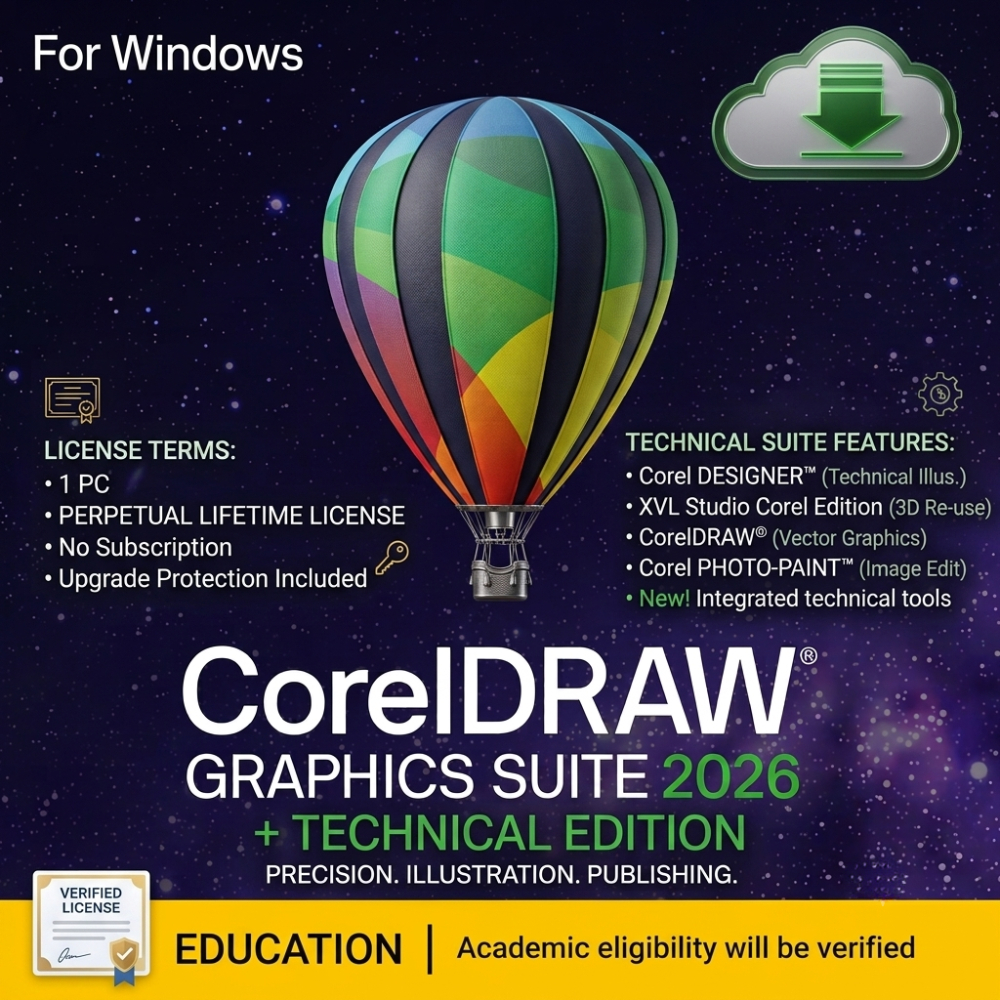 CorelDRAW Technical Suite 2026 for Windows [Lifetime License] Box